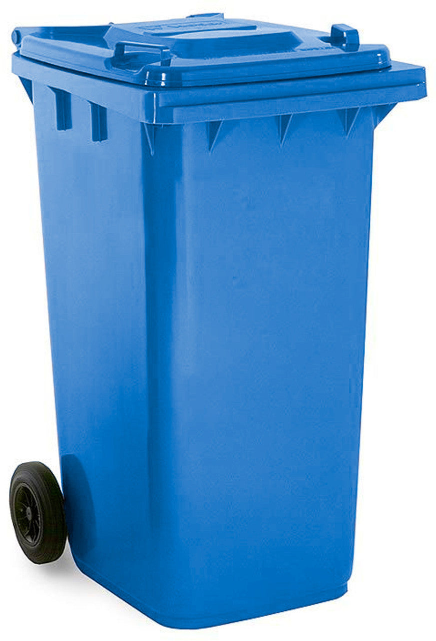 240L Plastic Wheelie Bin - Blue