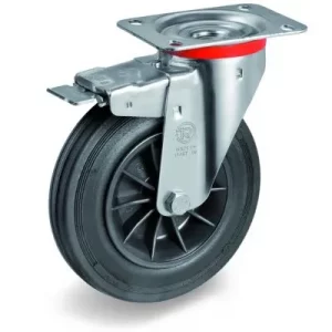 plastic centre castor with brake